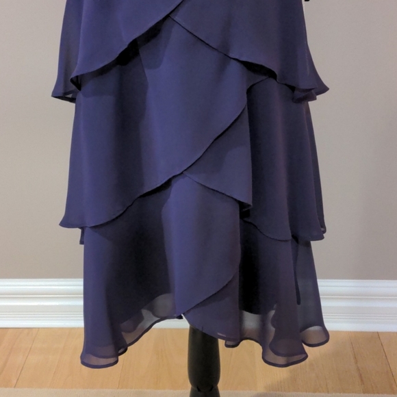 NWT Layered Flowy Purple Dress - Picture 2 of 6
